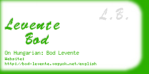 levente bod business card